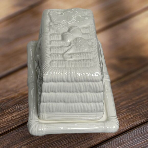 Applause Ceramic 1/4 Lb Covered Butter Dish With Lid - Picture 5 of 13